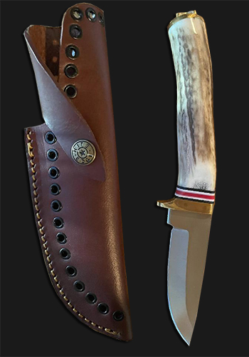 Antler Handle Gut-Hook Knife for sale - Alaskan Reflections