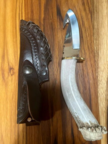 Antler Handle Gut-Hook Knife for sale - Alaskan Reflections